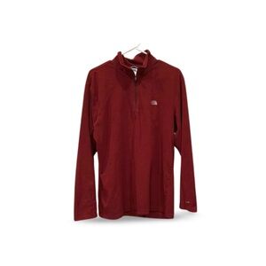 The North Face Men’s Burgundy Fleece Quarter Zip Pullover XL